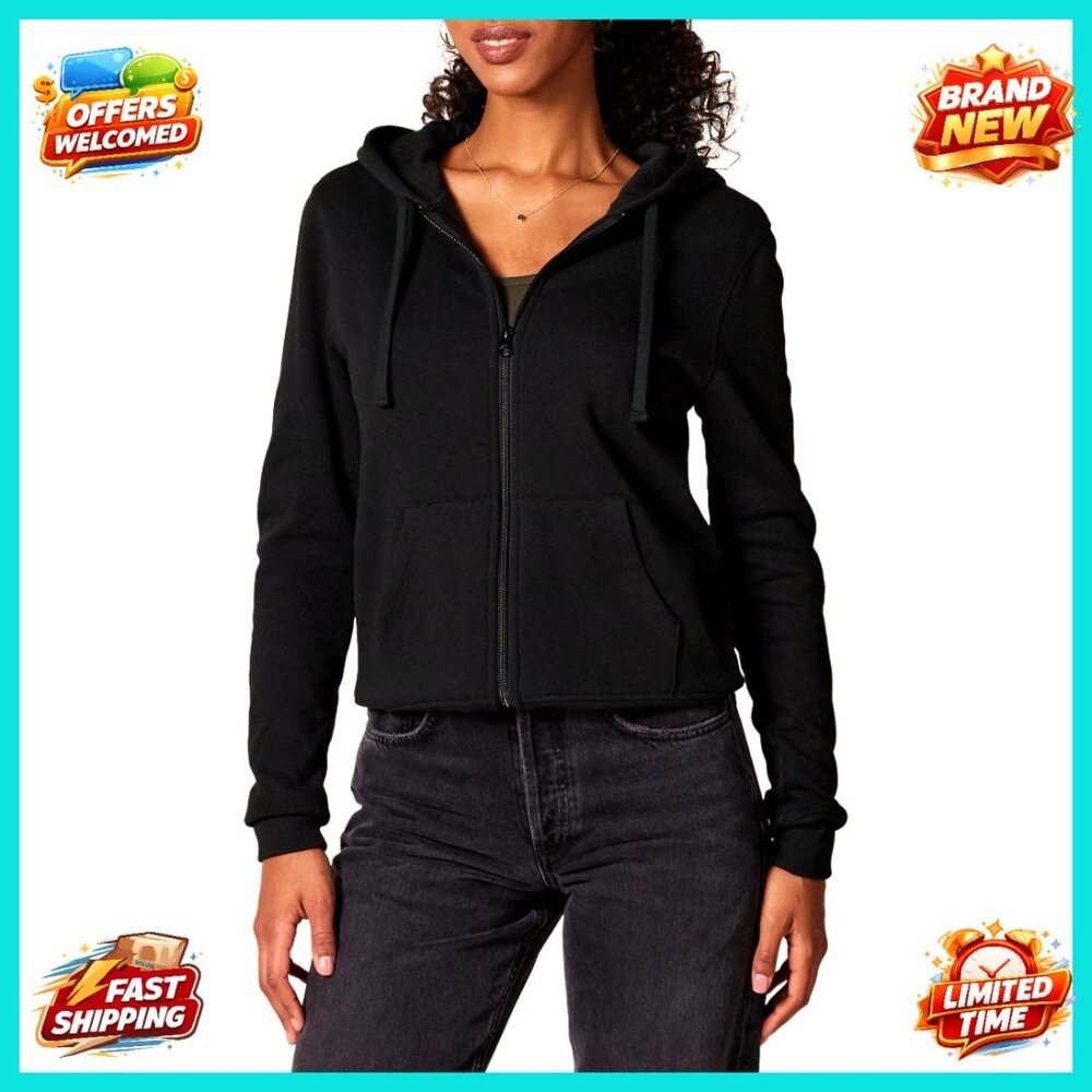 Plus Size Full Zip Fleece Hoodie, Cozy Brushed Back, Classic Fit